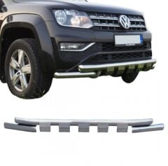 Toyota Hilux Revo 2006+ Uyumlu Yedek Parça Krom Shark Ön Koruma AQM PST23
