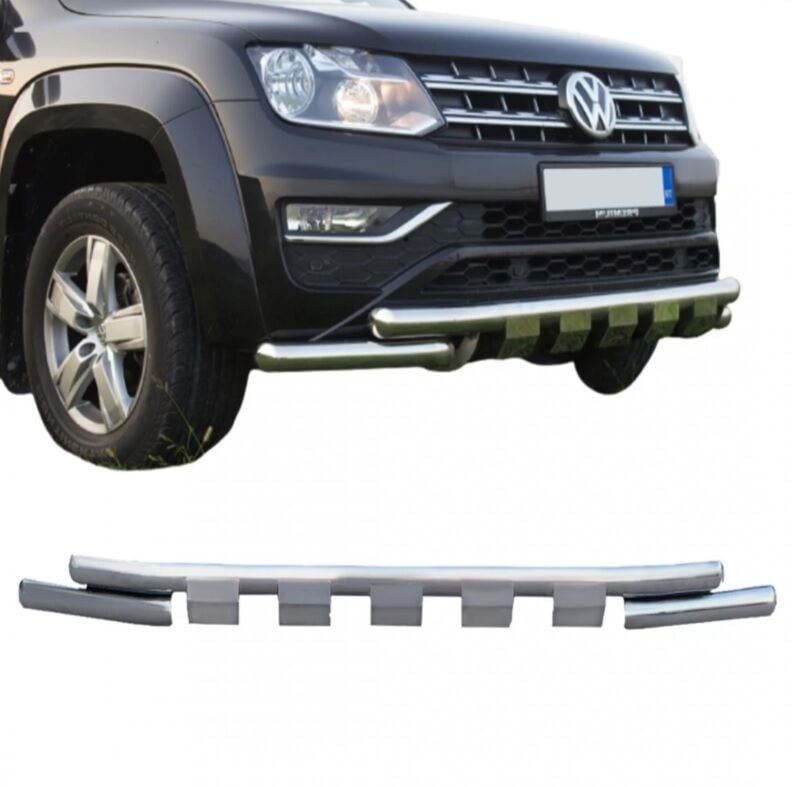 Volkswagen Amarok 2017+ Uyumlu Yedek Parça Krom Shark Ön Koruma AQM PST23