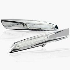 Bmw E60 E90 Uyumlu Yedek Parça Krom Çamurluk Led Sinyal