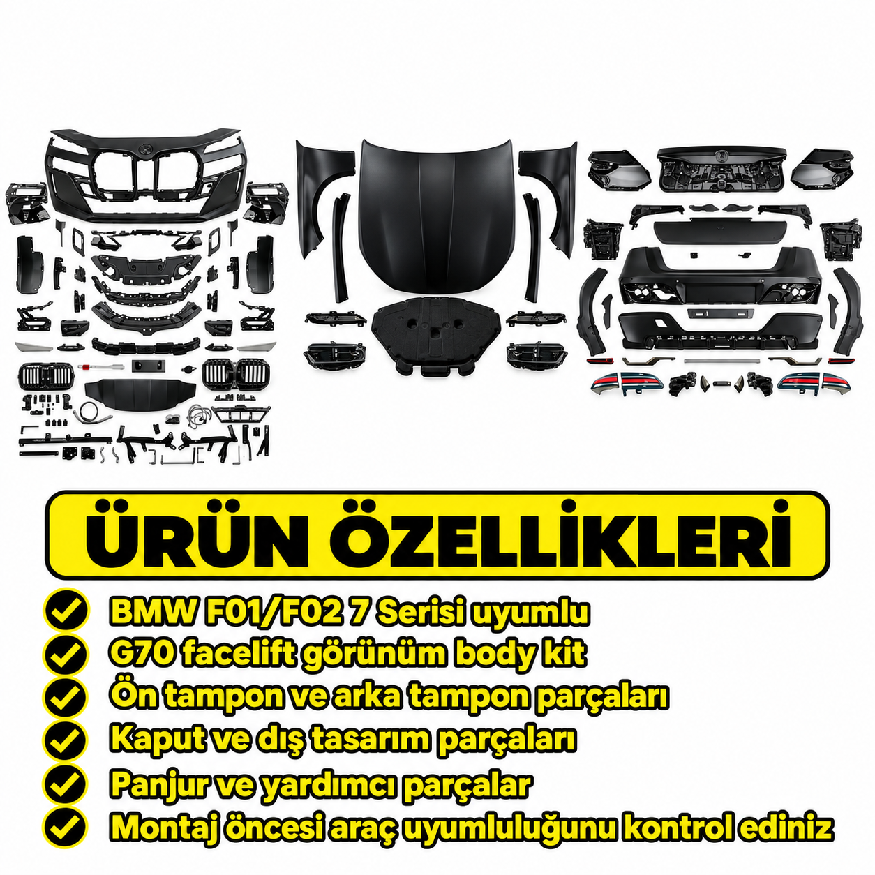 7 Serisi F01/F02 Upgrade G70 Facelift Body Kit