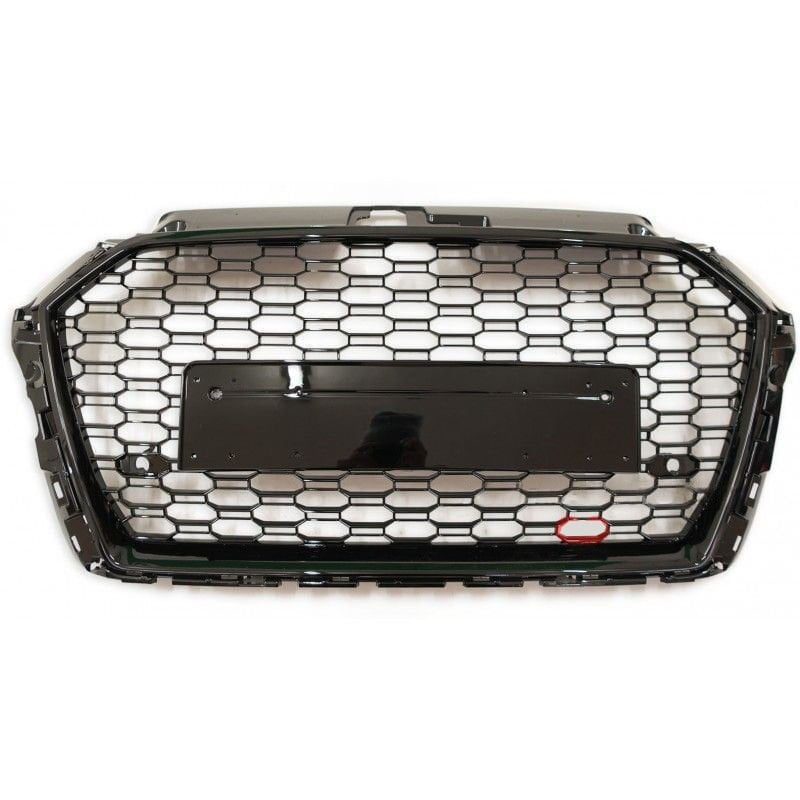 Audi A3 RS3 2017-2019 Uyumlu Yedek Parça Panjur Siyah Logosuz