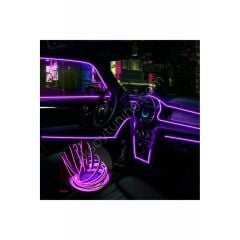 Araç İçi Neon Aydınlatma Mor 5 Metre