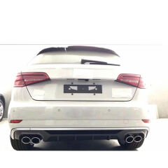 Audi A3 2017 Sonrası S3 Uyumlu Yedek Parça  Difüzör Hatchback