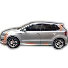 Volkswagen Polo 2008 - 2016 Uyumlu Yedek Parça Aero Yan Marşpiyel (Plastik)