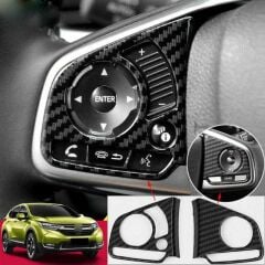 Honda Civic Fc5 Uyumlu Yedek Parça 2016-2020 Direksyon Kaplaması 2 Parça Karbon