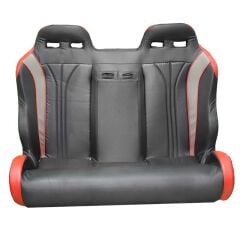 İkili Ultra Konforlu Deri Siyah-Kırmızı Spor Yarış Koltuğu