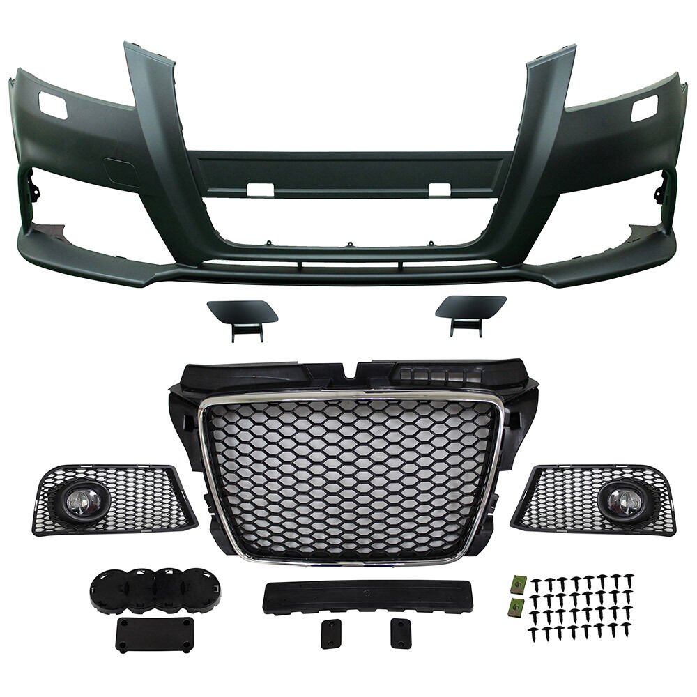 Audi A3 RS3 2008-2013 Uyumlu Yedek Parça Ön Tampon Seti