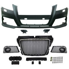 Audi A3 RS3 2008-2013 Uyumlu Yedek Parça Ön Tampon Seti