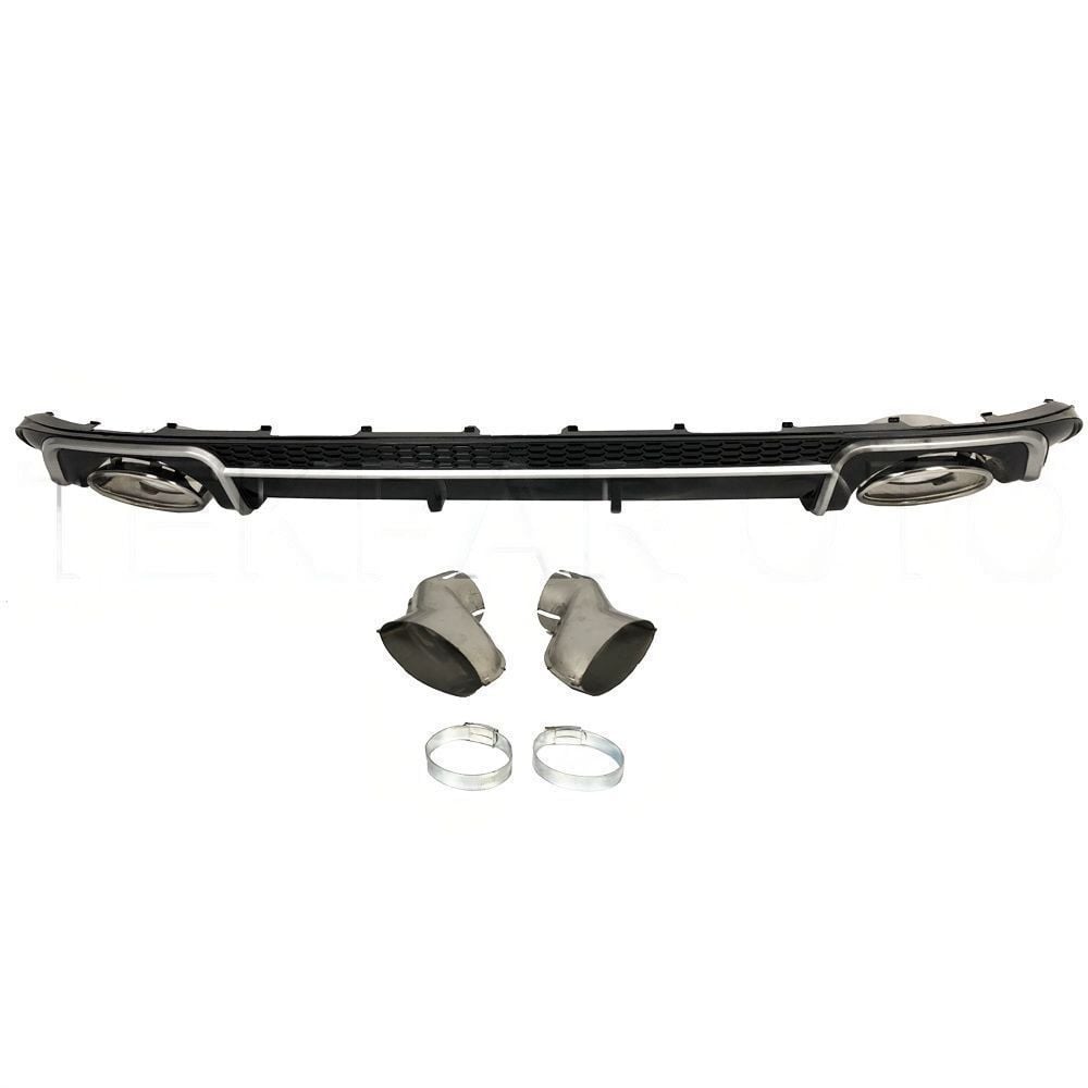 Audi A3 RS3 HB 2013-2016 Uyumlu Yedek Parça Difüzör ve Egzoz Ucu