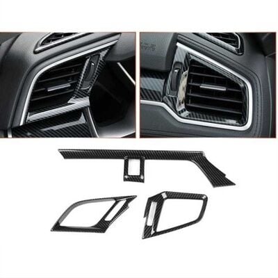 Honda Civic Fc5 Uyumlu Yedek Parça 2016-2020 Hava Menfez Kaplama 3 Parça Karbon