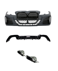 BMW 3 Serisi G20 İçin Uyumlu G22 Dönüşüm Body Kit Piano Black Çerçeveli
