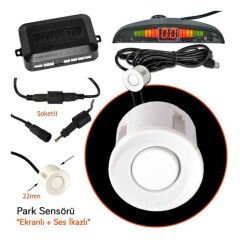 Niken Park Sensörü Led Ekran Ses İkazlı Beyaz