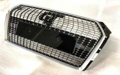 Audi A4 2016-2019  Uyumlu Yedek Parça Panjur Diamond Gri Çerçeve