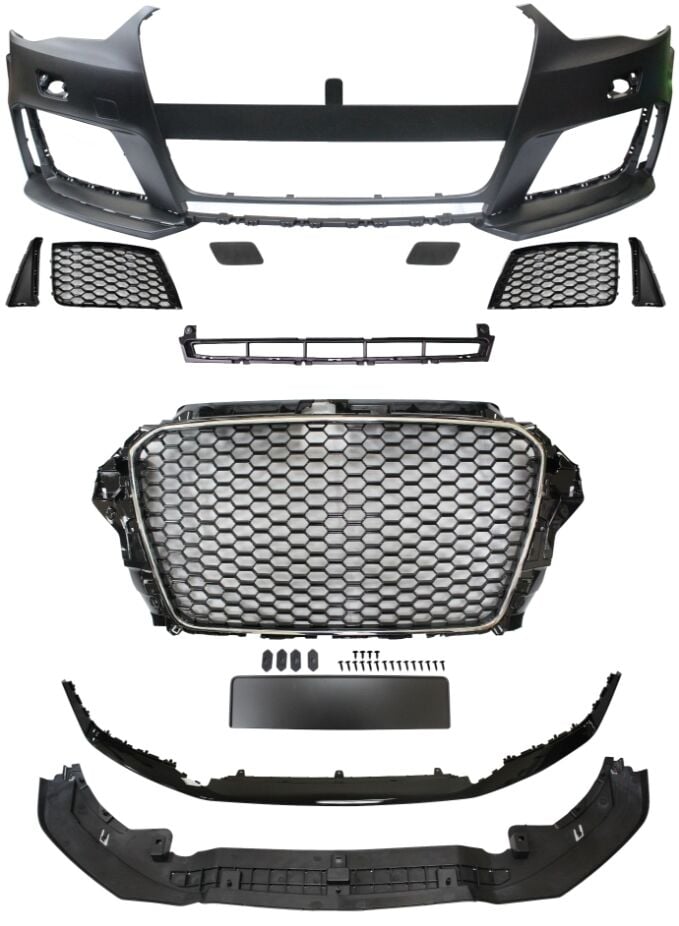 Audi A3 RS3 2012-2016 Uyumlu Yedek Parça HB Ön Tampon Seti