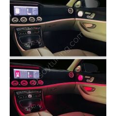 Mercedes E-Serisi W213 2016-2017 Uyumlu Yedek Parça 64 Renk Ön Havalandırma Ambiyans