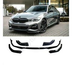 Bmw 3 Serisi G20 2019+ Uyumlu Yedek Parça Ön Lip M Sport Piano Black