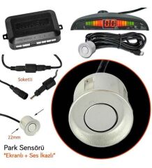 Niken Park Sensörü Led Ekran Ses İkazlı Gri