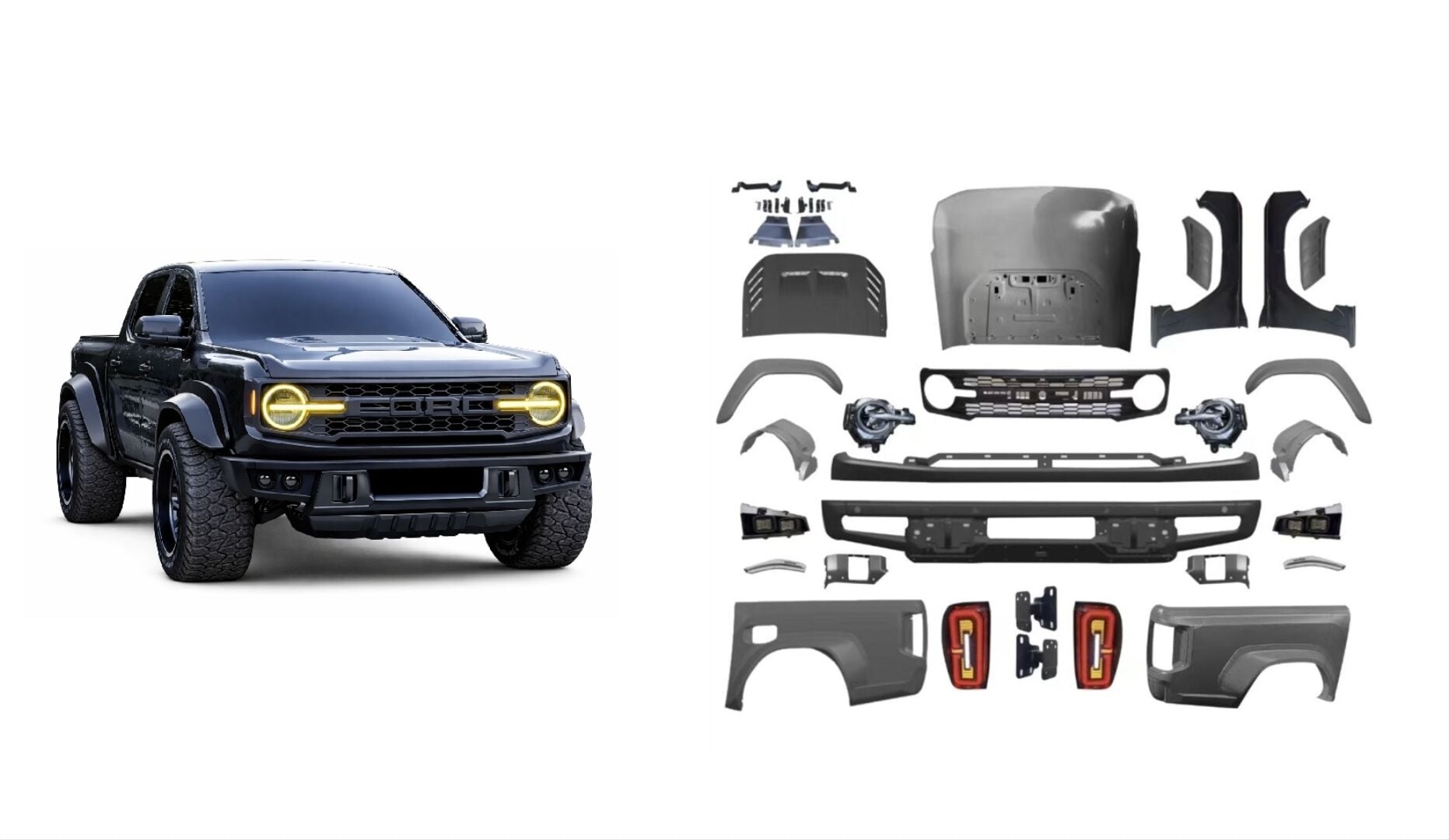 Ford Ranger T6 T7 T8 İçin Bronco Body Kit