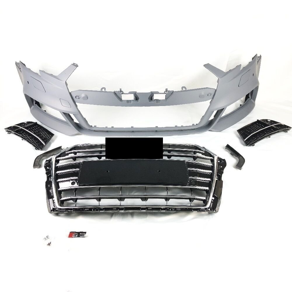 Audi A3 S3 HB 2016-2020 Uyumlu Yedek Parça Ön Tampon Seti