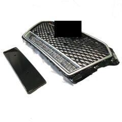 Audi A3 RS3 2016-2020 Uyumlu Yedek Parça Kromlu Siyah Panjur