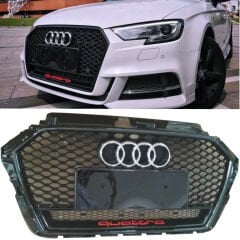 Audi A3 RS3 2016-2020 Quattro Uyumlu Yedek Parça Komple Siyah Panjur