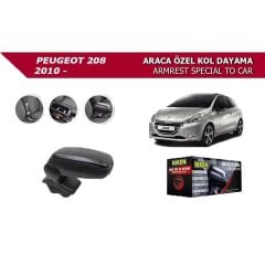 Niken Peugeot 208 2012- Uyumlu Yedek Parça Araca Özel Kol Dayama Siyah