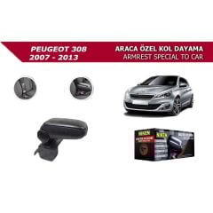 Niken Peugeot 308 2007-2013 Uyumlu Yedek Parça Araca Özel Kol Dayama Siyah