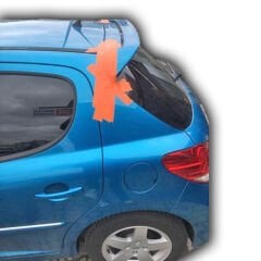 Peugeot 207 Uyumlu Yedek Parça Spoiler Boyalı Fiber