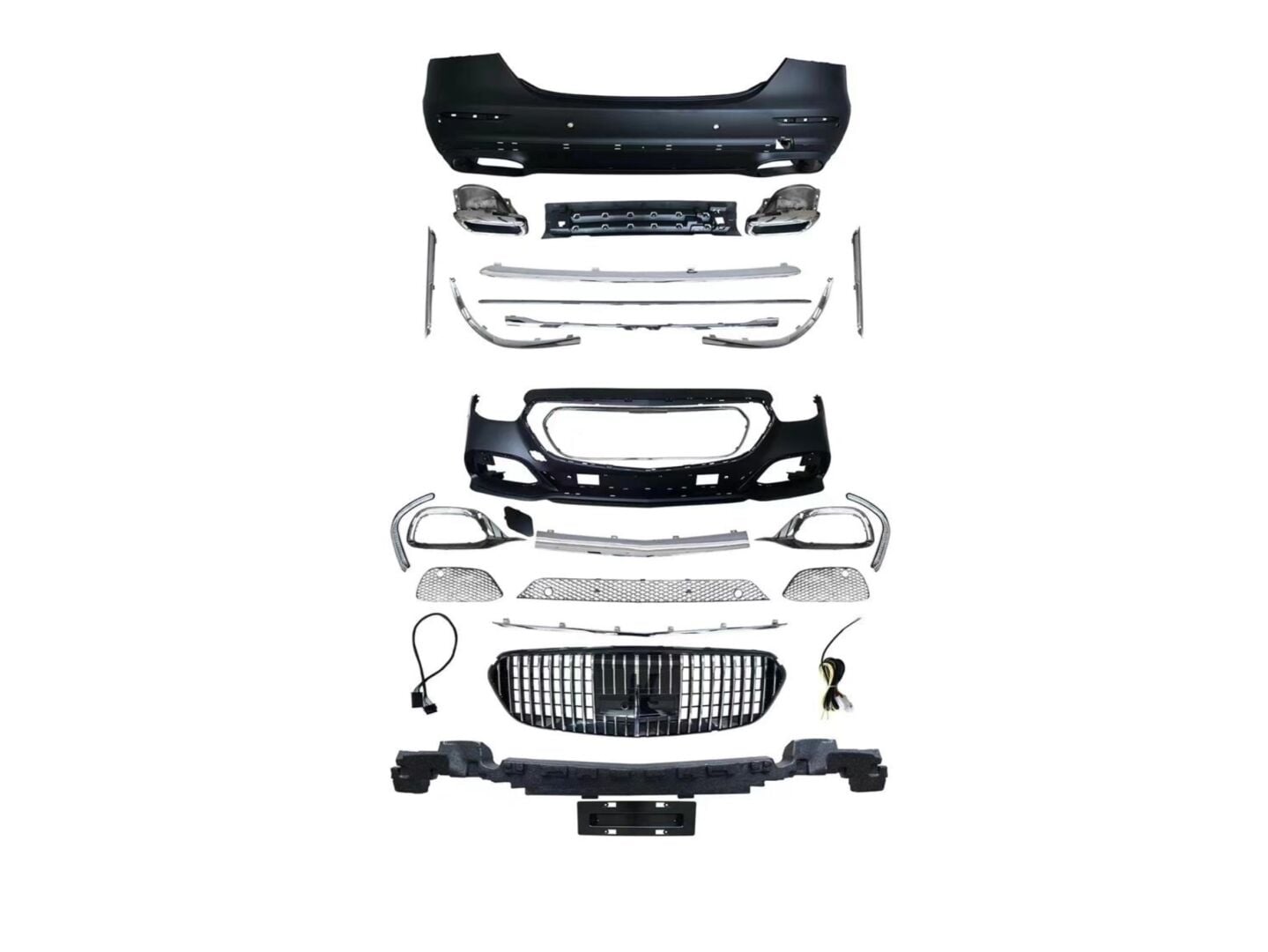 W213 LCI 2020+ Maybach Görünüm Body Kit (Krom Sis Kapaklı)