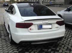 Audi A5 2009-2016  Uyumlu Yedek Parça Spoiler Parlak Siyah