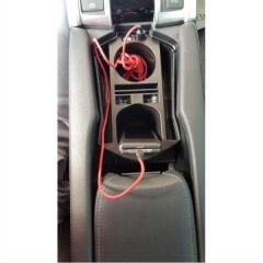 Honda Civic Uyumlu Yedek Parça Fc5 2016-2020 Usb Portlu Orta Konsol Kutusu Siyah
