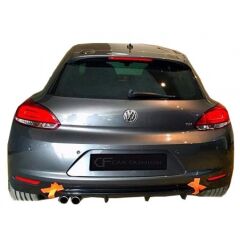 Volkswagen Scirocco 2009 - 2014 Uyumlu Yedek Parça Difüzör Sol Çift Çıkış Plastik Boyasız