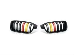 Bmw 3 Serisi F30 2012-2018 İçin Uyumlu Yedek Parça M3 Görünüm Böbrek Çift Çizgi Panjur Alman Renk