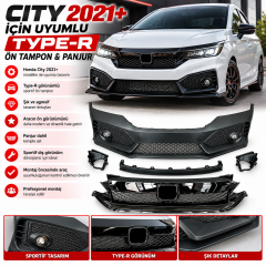 City 2021+ İçin Uyumlu Type-r Ön Tampon & Panjur