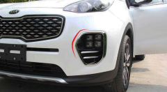 Kia Sportage 2016-2019 Uyumlu Yedek Parça Ön Sis Kaplaması Büyük Model Nikelaj