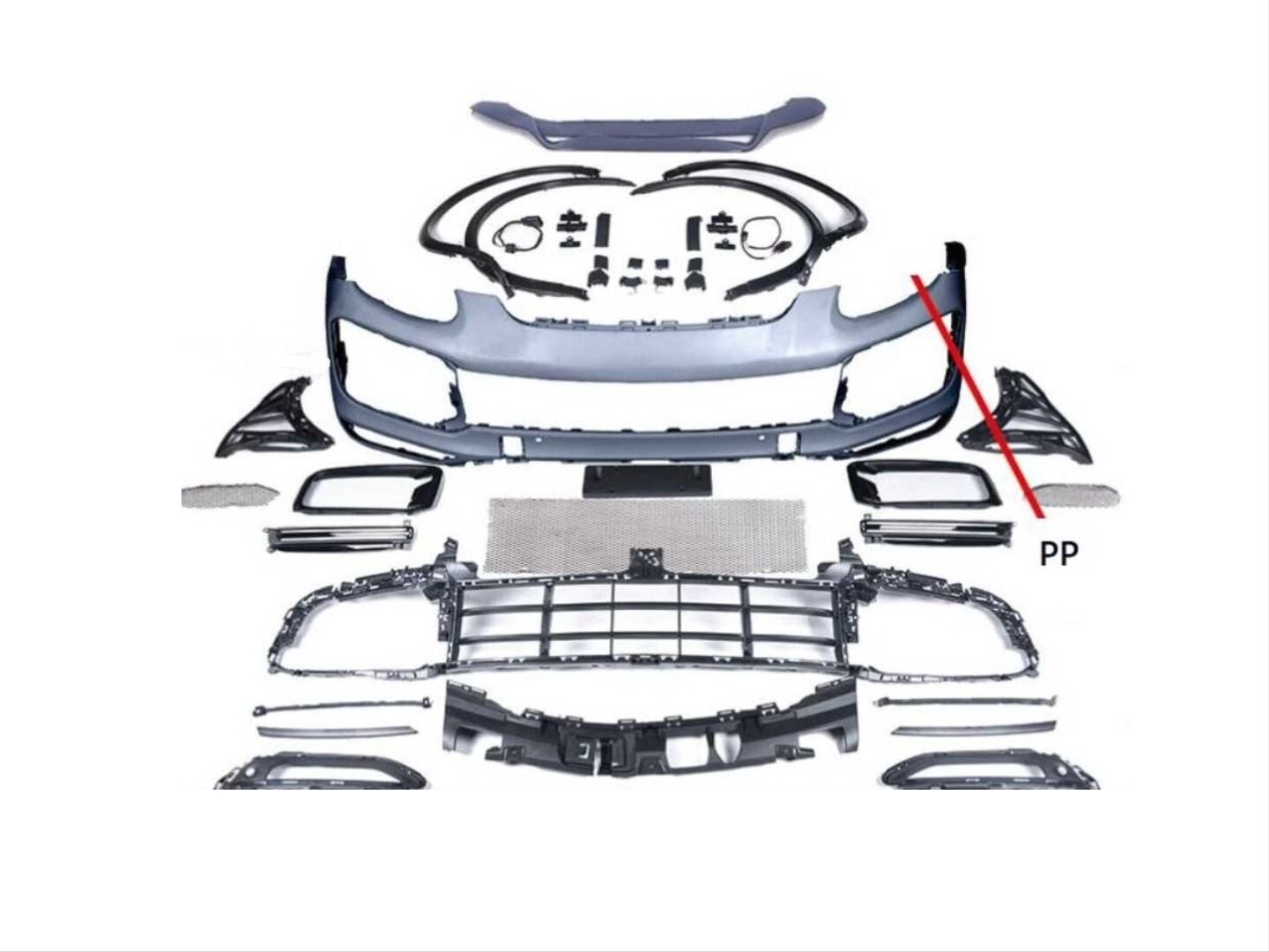 Porsche Cayenne 2011-2014 İçin Uyumlu 2020+ 9Y0 Turbo Facelift Body Kit
