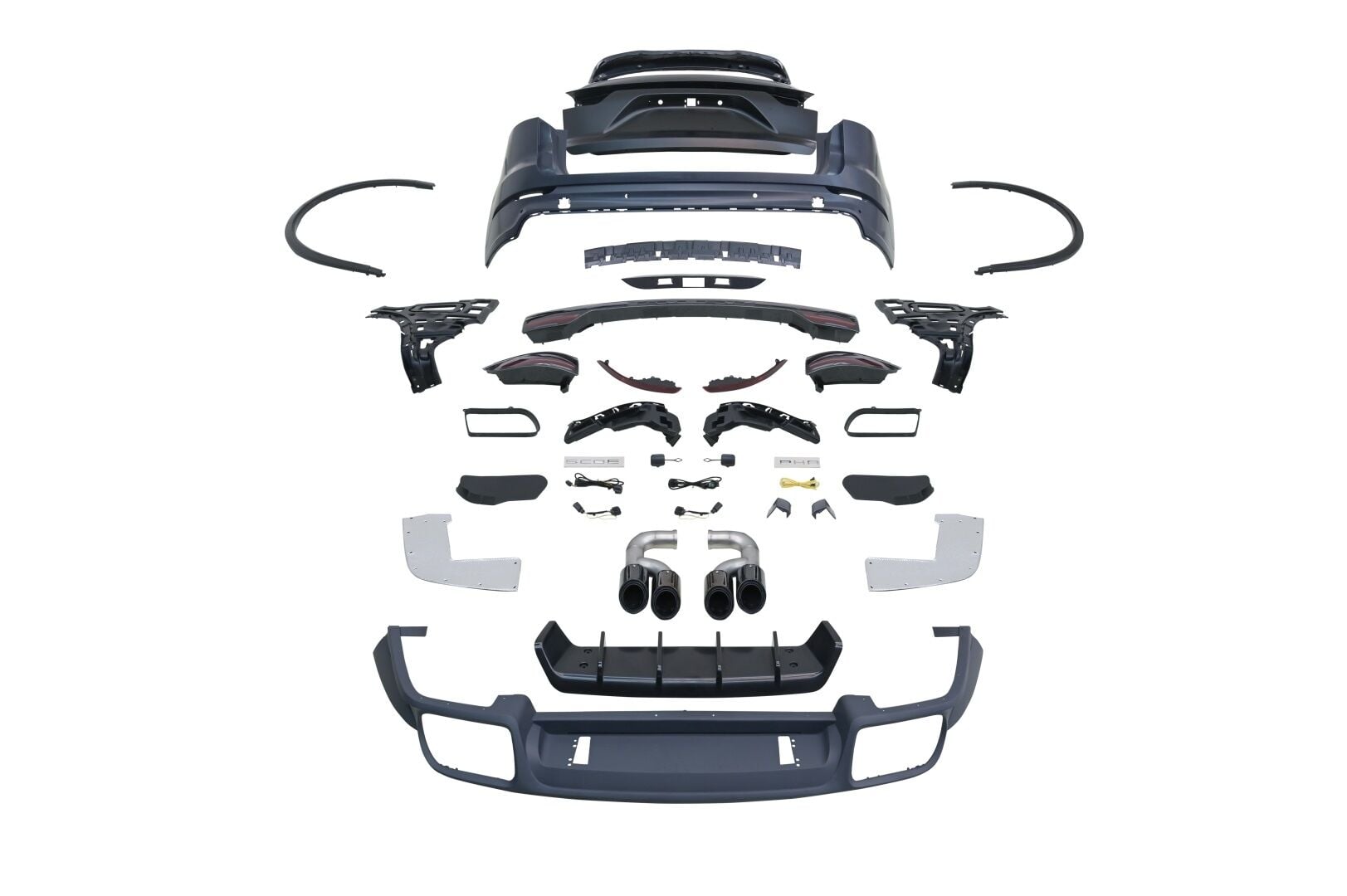 Porsche Cayenne 2011-2014 İçin Uyumlu 2019+ Bagaj Facelift