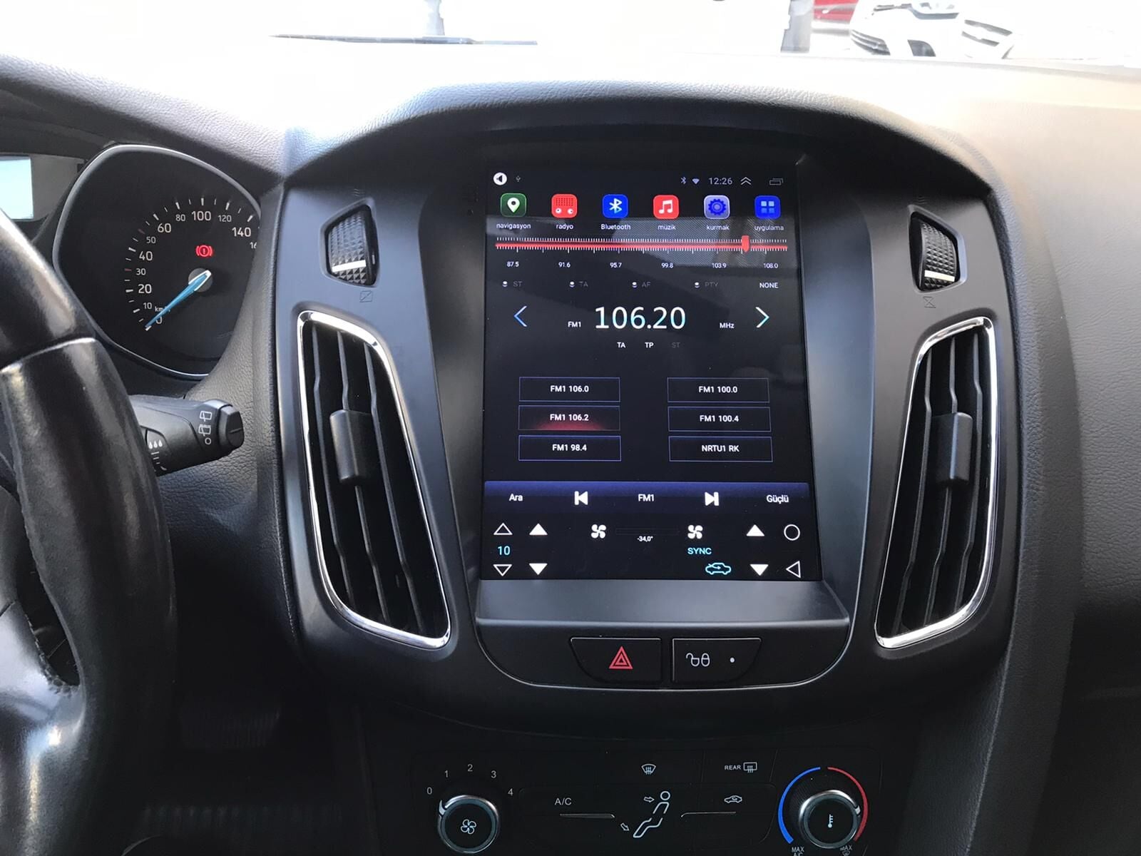 Ford Focus3-4 Tesla Multimedya Carplay+And.Auto 4+64gb