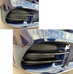 Mercedes W205 2019+ Uyumlu Yedek Parça Sis Kaşları 4 Parça (Sis Bıçakları) (Piano Black)