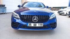 Mercedes W205 2019+ Uyumlu Yedek Parça Sis Kaşları 4 Parça (Sis Bıçakları) (Piano Black)