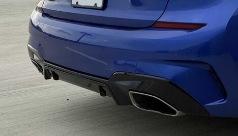 Bmw G20 2019+ Uyumlu Yedek Parça Difüzör ve Krom Egzoz Seti M-Sport