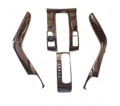 Honda Civic Fc5 Uyumlu Yedek Parça 2016-2020 Vites Konsol Kaplama Full Set Parlak Siyah