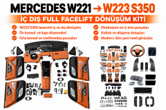 Mercedes W221 İçin W223 S350 İç Dış Full Facelift Dönüşüm Kiti