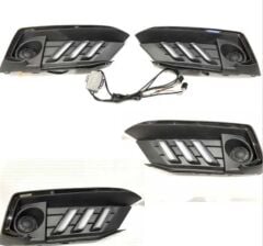 Honda Civic Uyumlu Yedek Parça FC5 2019+ İçin Uyumlu Makyajlı Kasa 3 Çizgi Ön Sis Ledi Hareketsiz