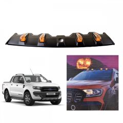 Toyota Hilux Revo Uyumlu Yedek Parça Tavan Üstü Turuncu Işıklı Mat Siyah Vizör