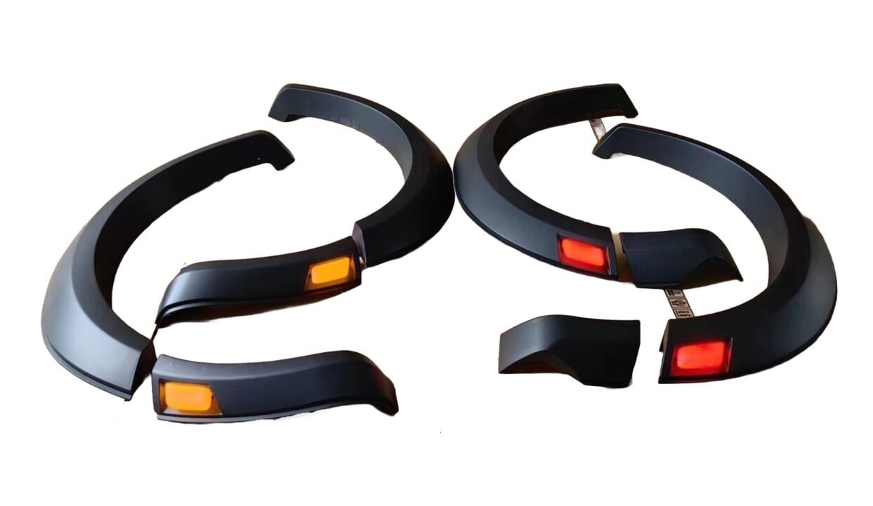 2022+ 2024 Ranger Wiltrak T9 Uyumlu Çamurluk Dodıklerı 6 Parça Ledli Mat Siyah