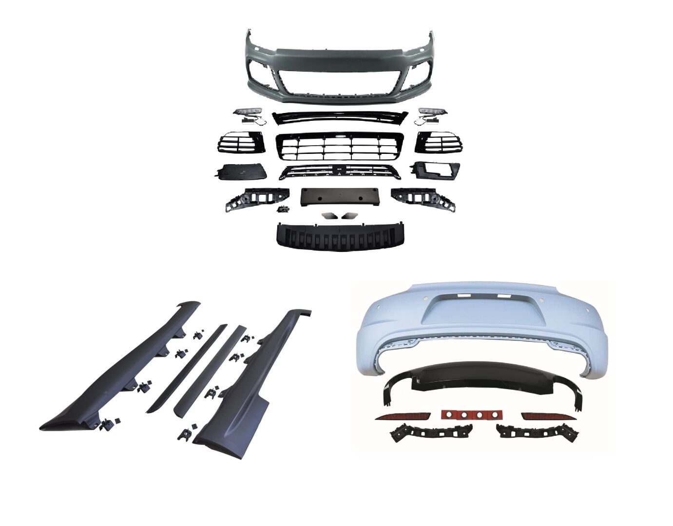 Volkswagen Scirocco 2009-2014 modelleri ile uyumlu R görünüm body kit
