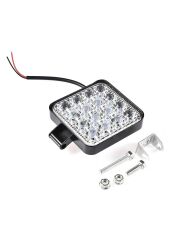 48W CRE Power Led Üniversal Kare Sis Lambası 16 Ledli Siyah