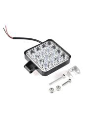 48W CRE Power Led Üniversal Kare Sis Lambası 16 Ledli Siyah