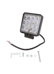 48W CRE Power Led Üniversal Kare Sis Lambası 16 Ledli Siyah